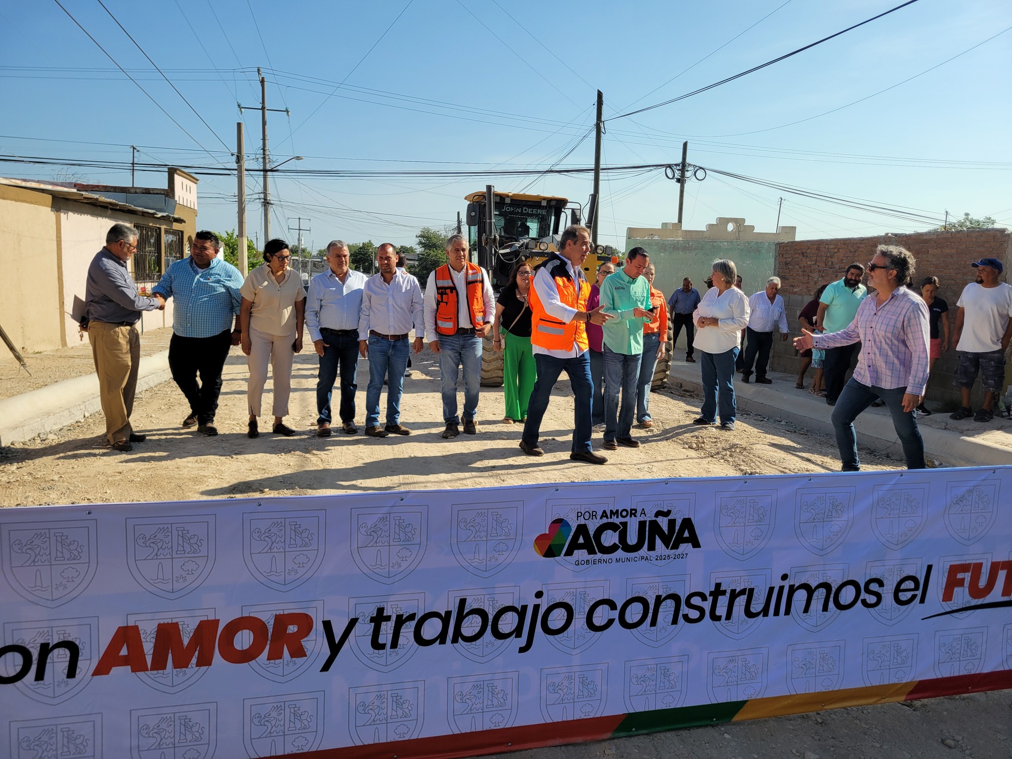 Presidencia Municipal de Acuña arranca pavimentación en colonia La Rivera