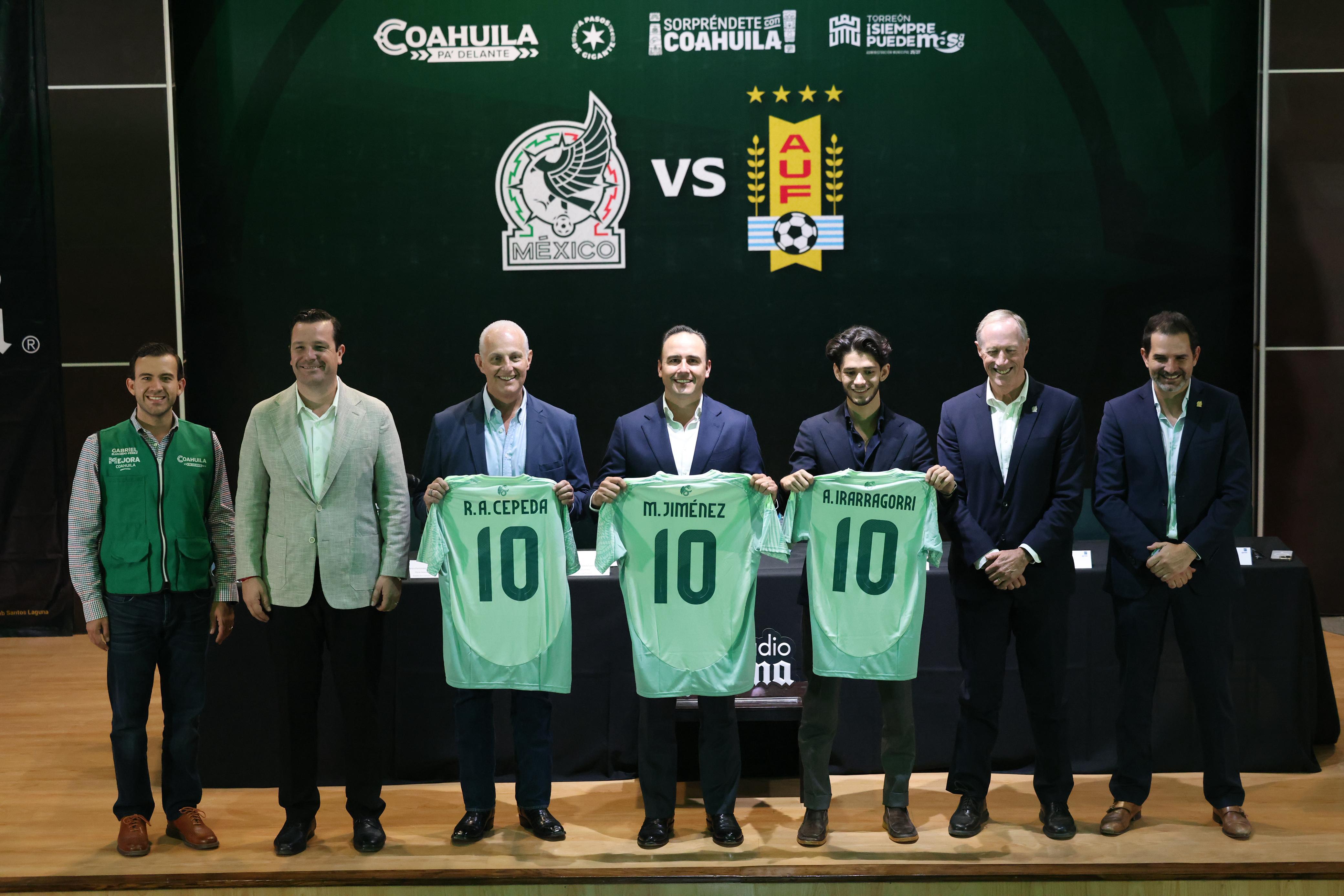 PRESENTAN JUEGO ENTRE LA SELECCIÓN MEXICANA Y URUGUAY EN COAHUILA