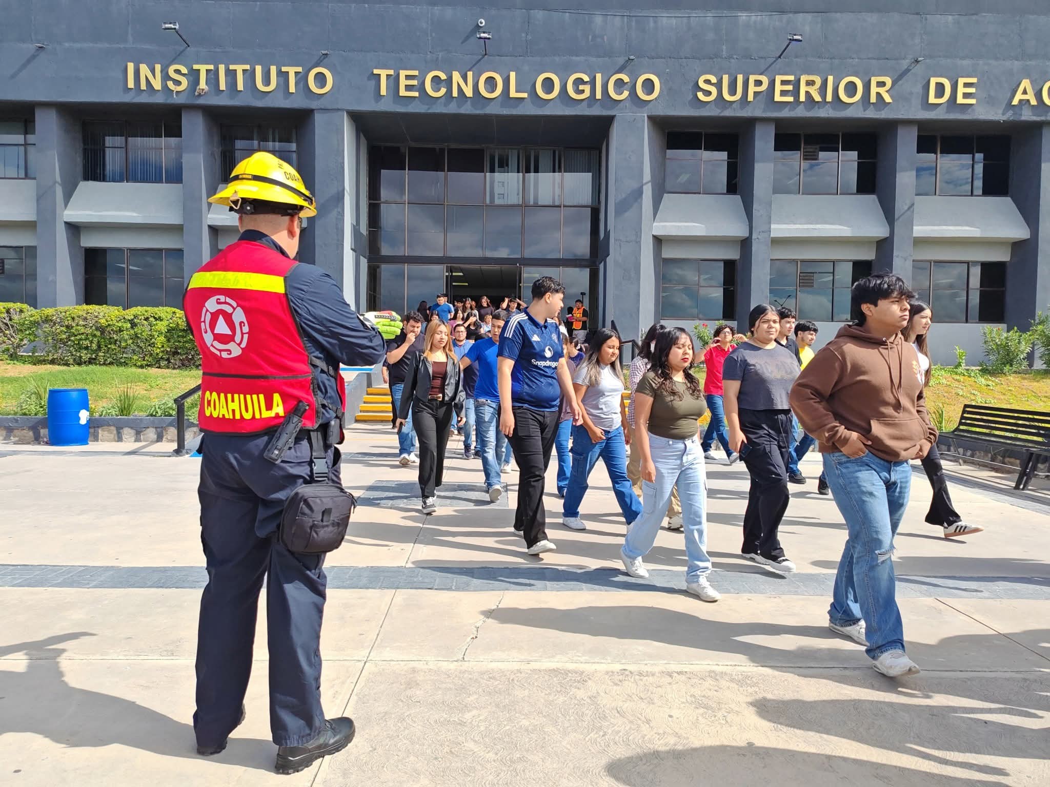 REALIZAN SEGUNDO SIMULACRO NACIONAL EN MUNICIPIO DE ACUÑA, COAHUILA