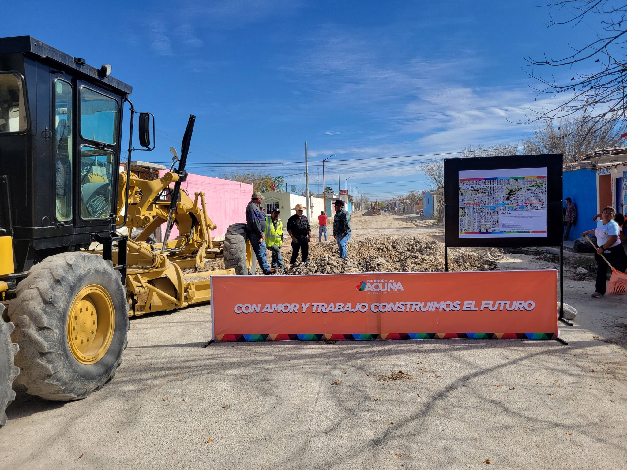 Arranca recio pavimentación en Acuña