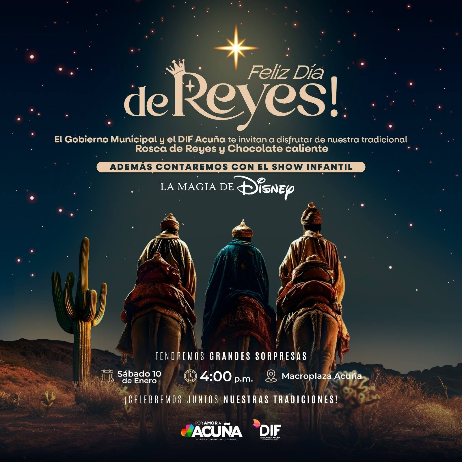 EMILIO DE HOYOS CONVOCA A LAS FAMILIAS ACUÑENSES A FESTEJAR EL DÍA DE REYES