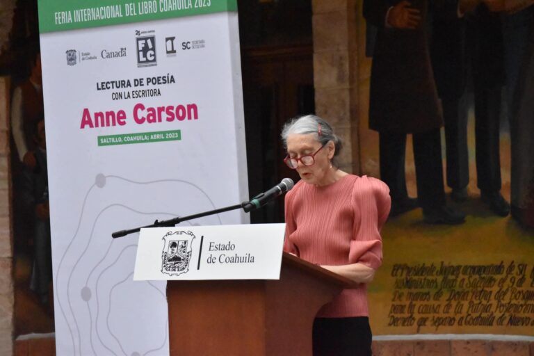 COAHUILA CELEBRA EL PREMIO NOBEL DE LITERATURA OTORGADO A ANNE CARSON