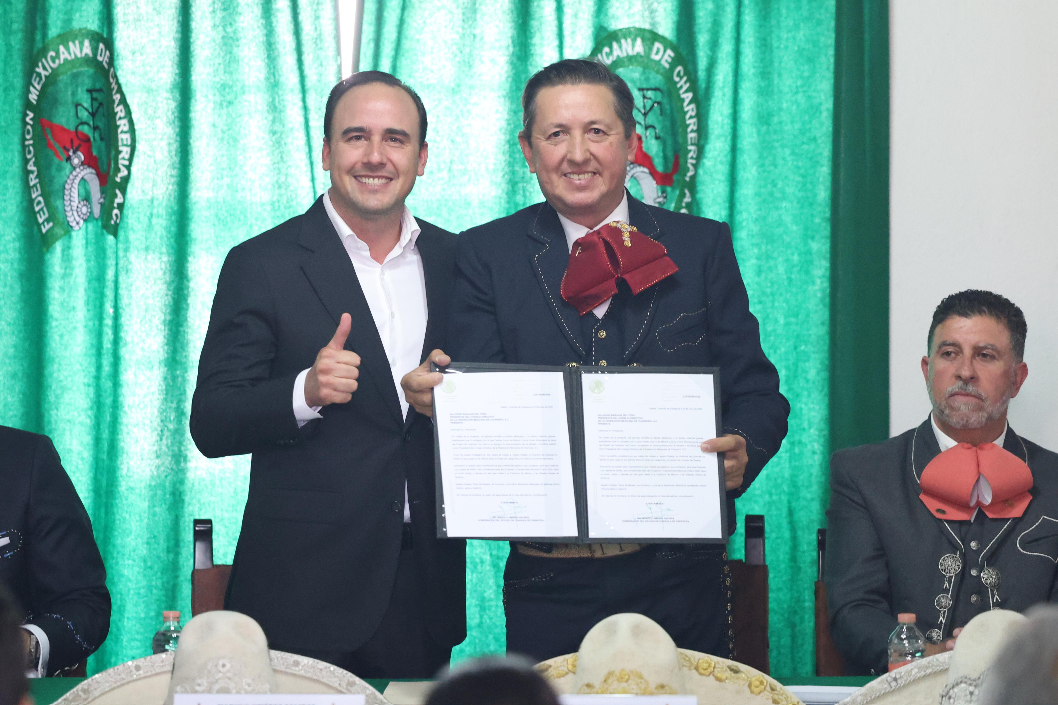 COAHUILA RECIBE ESTAFETA PARA EL CONGRESO Y CAMPEONATO NACIONAL CHARRO 2028