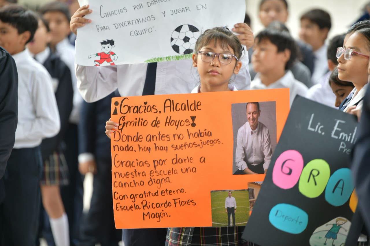 “MANOS A LA OBRA” ENTREGA CANCHA MULTIDEPORTIVA EN PRIMARIA RICARDO FLORES MAGÓN