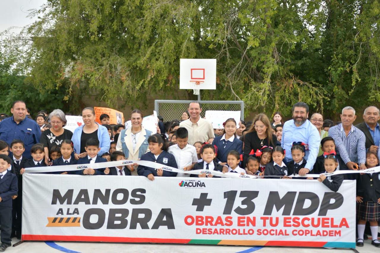 “MANOS A LA OBRA” ENTREGA CANCHA MULTIDEPORTIVA EN PRIMARIA RICARDO FLORES MAGÓN