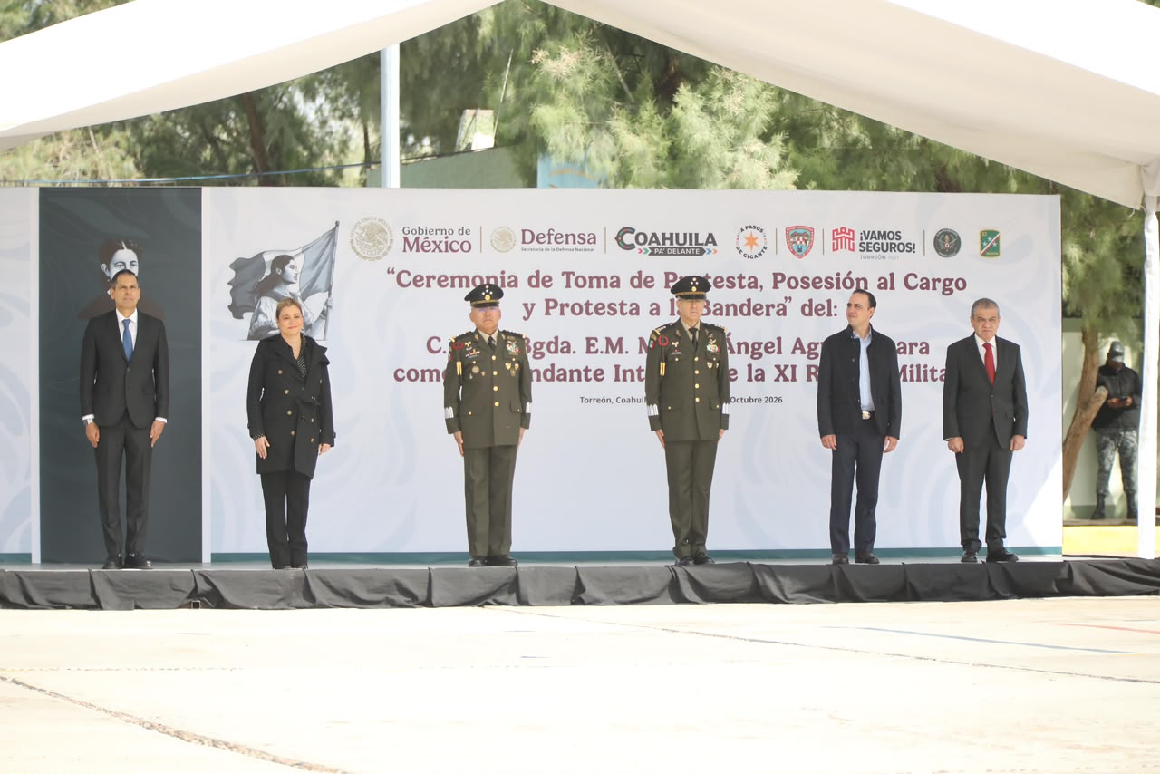 REFRENDA GOBERNADOR COORDINACIÓN CON NUEVO MANDO DE LA XI REGIÓN MILITAR
