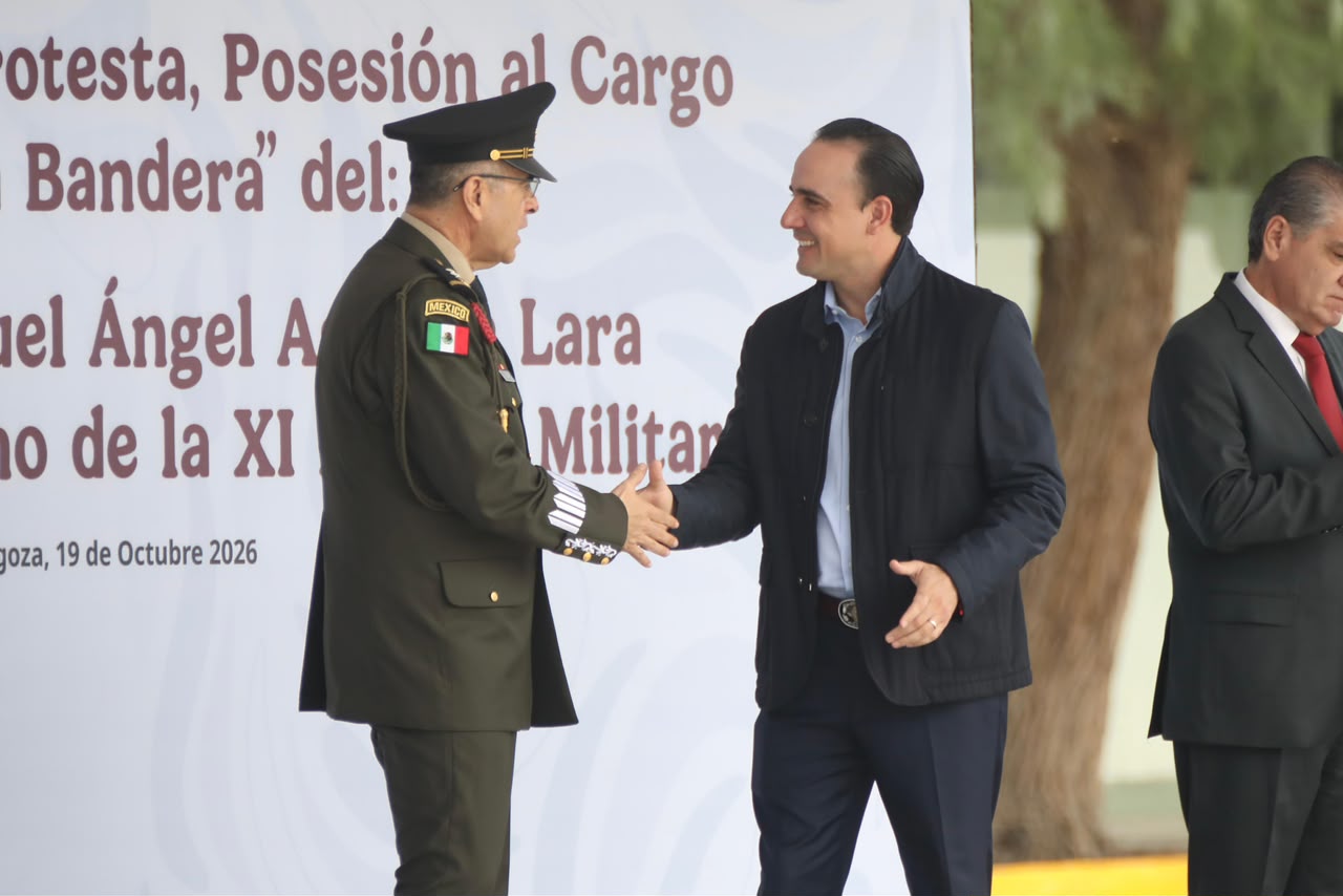 REFRENDA GOBERNADOR COORDINACIÓN CON NUEVO MANDO DE LA XI REGIÓN MILITAR