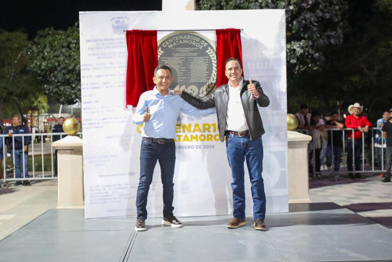 ENCABEZA MANOLO JIMÉNEZ FESTEJO DEL CENTENARIO DE MATAMOROS