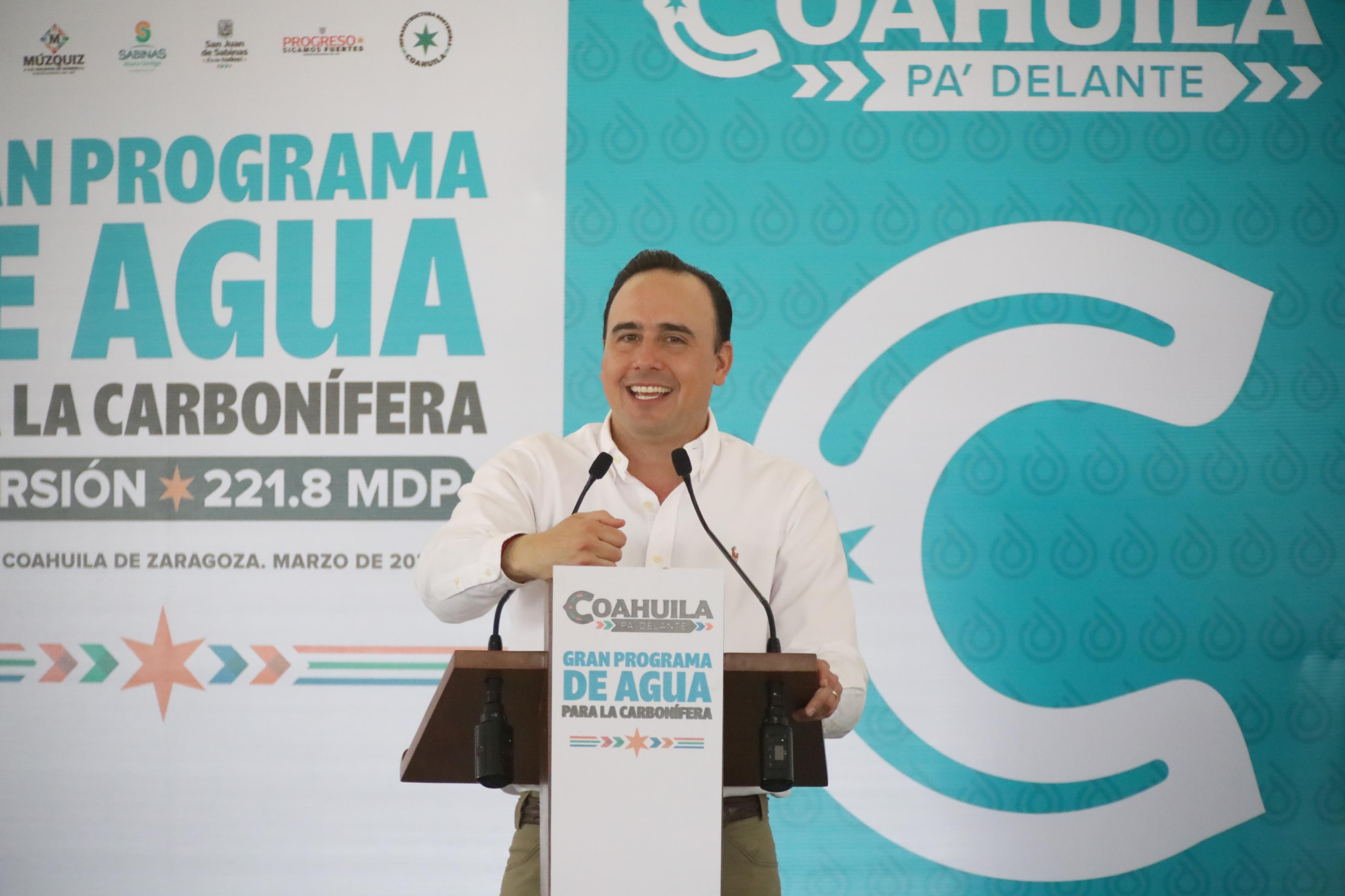 ARRANCAN PROGRAMA HISTÓRICO DE AGUA Y DRENAJE EN LA CARBONÍFERA