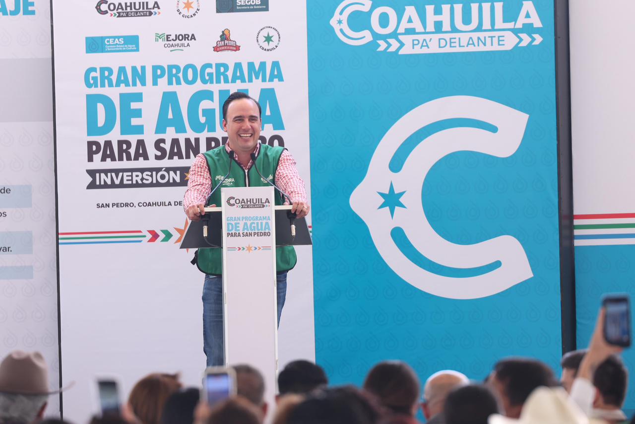 CONTINÚA MANOLO DETONANDO GRANDES PROGRAMAS DE AGUA EN COAHUILA