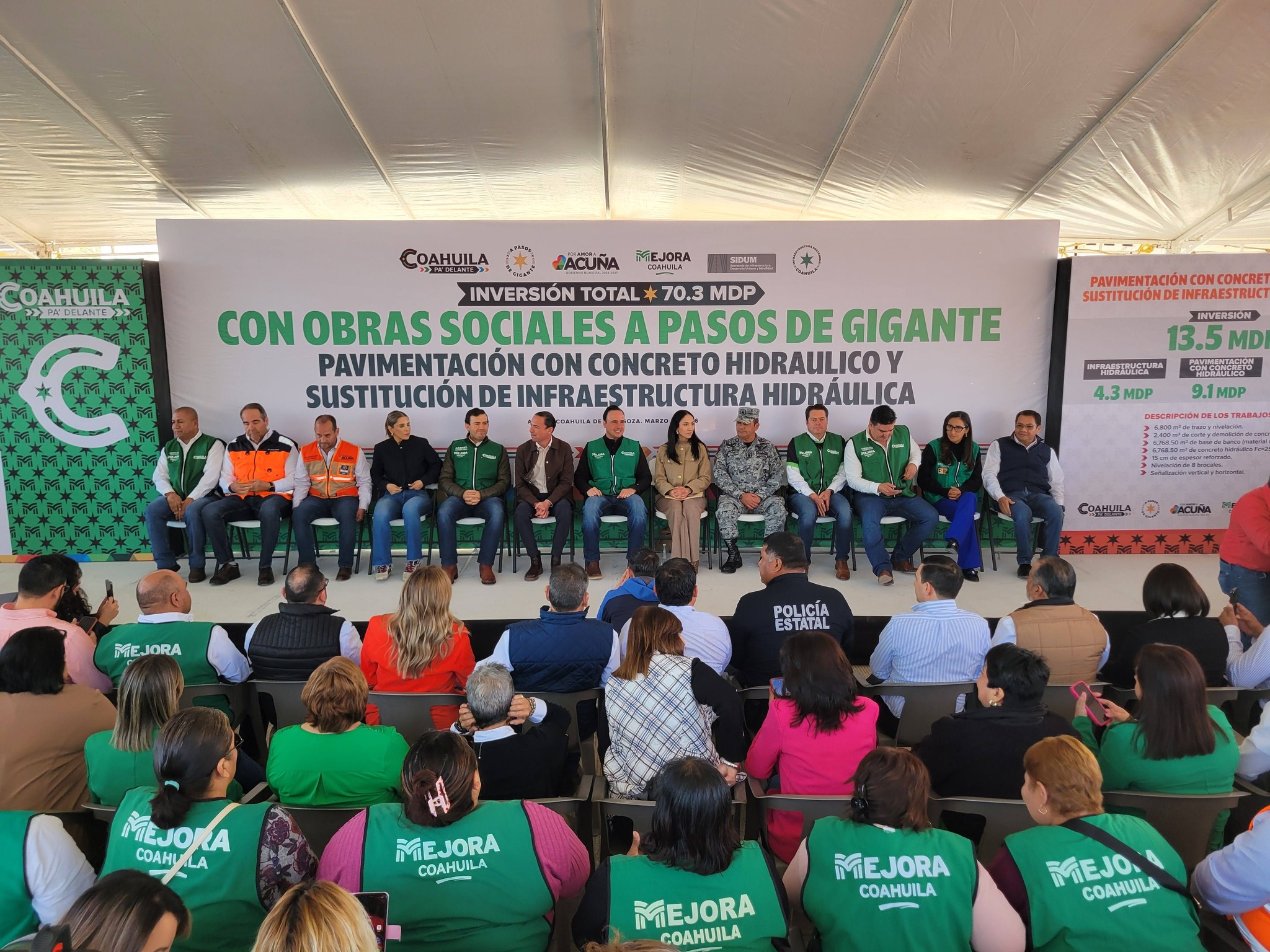 Entregan gobernador y alcalde obras por 70.3 MDP