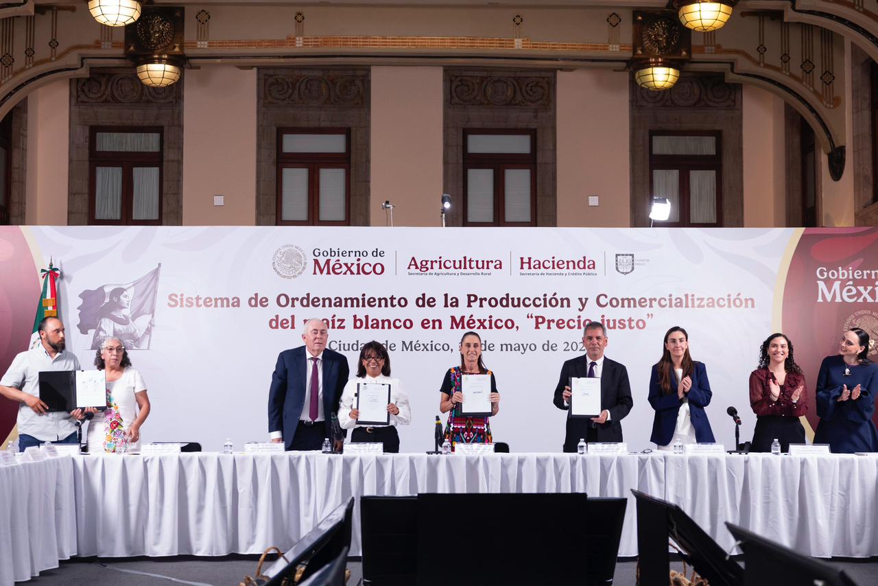Se formaliza el Sistema de Ordenamiento de la Producción y Comercialización del maíz blanco “Precio Justo”