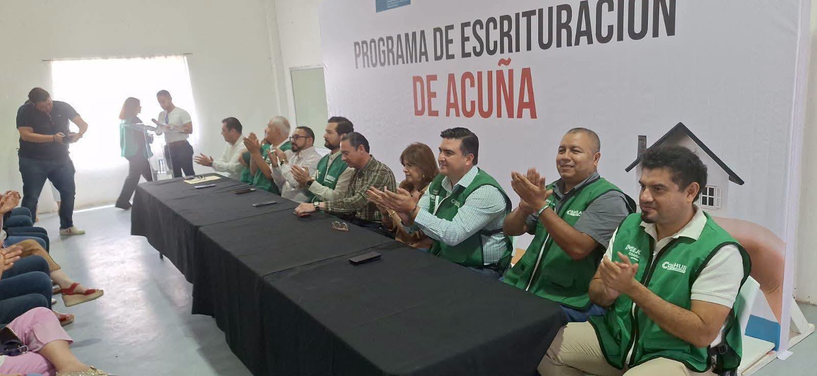 PONEN EN MARCHA PROGRAMA DE ESCRITURACION EN ACUÑA