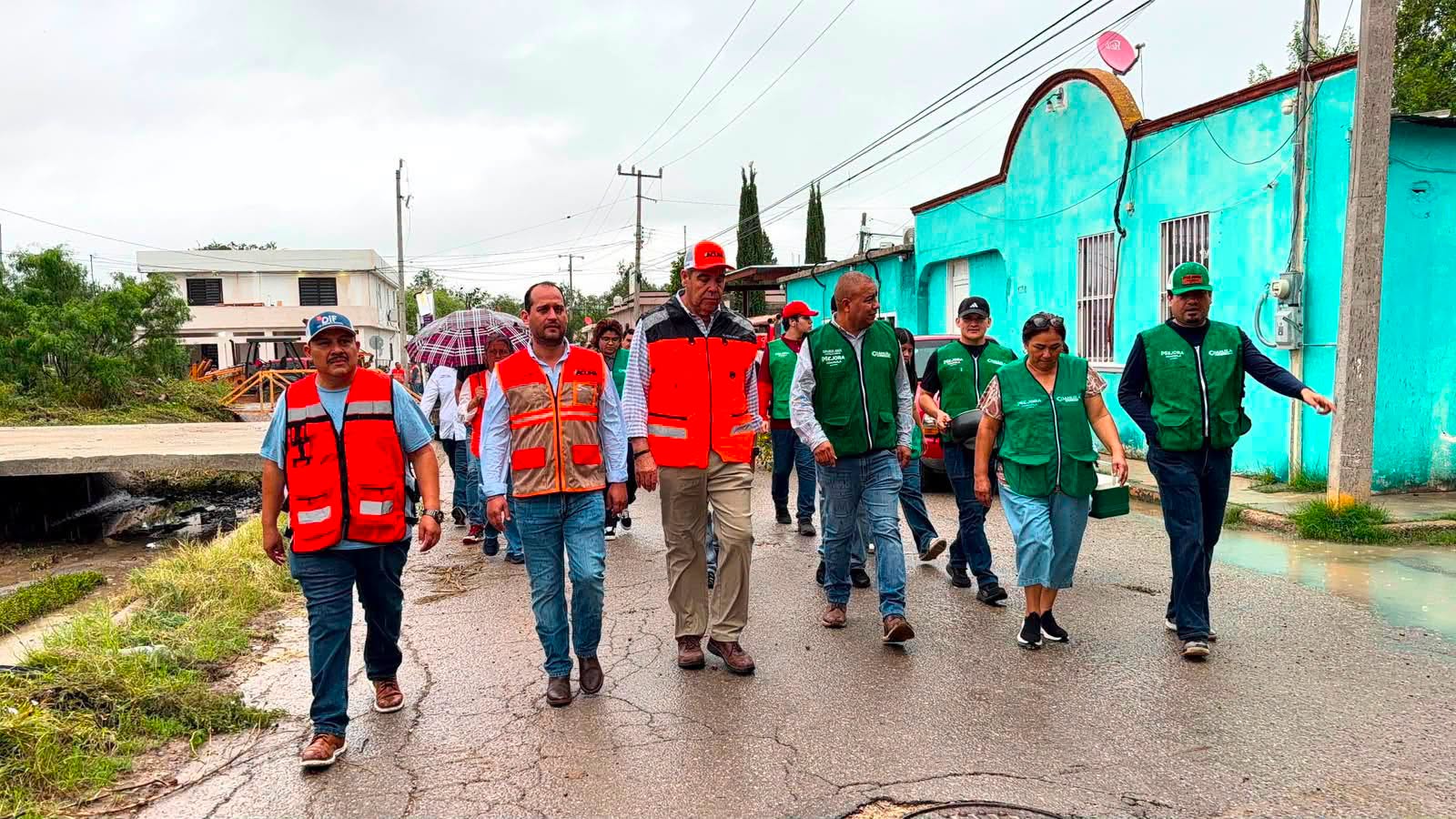 MUNICIPIO Y EQUIPO MEJORA RECORREN ZONAS AFECTADAS POR LLUVIAS EN ACUÑA