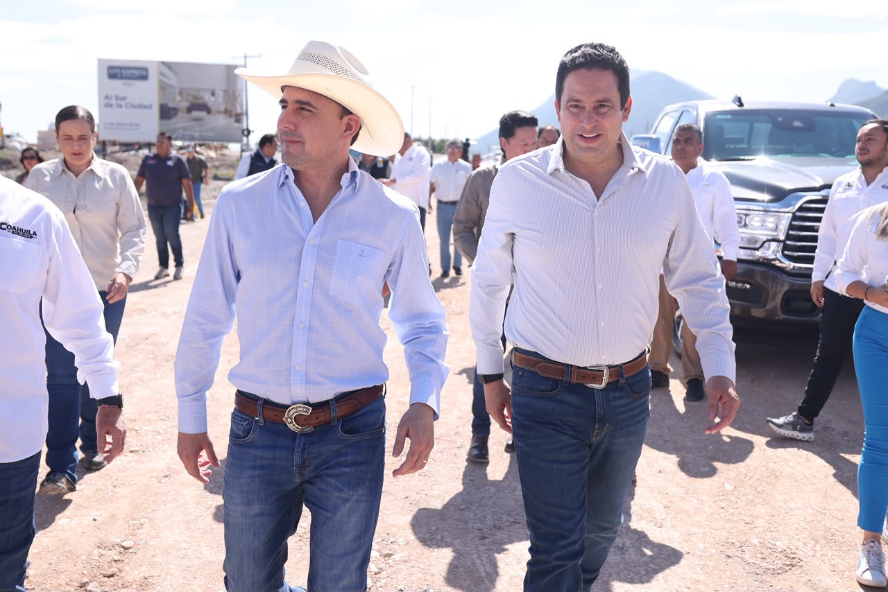 VAMOS AVANZANDO MUY BIEN CON LAS GRANDES OBRAS EN TODO COAHUILA: MANOLO