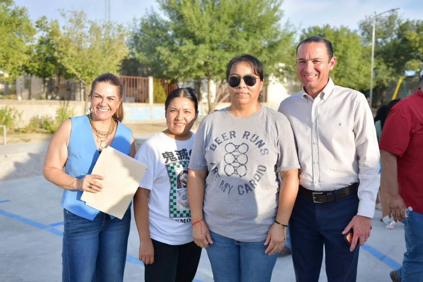 ENTREGA EMILIO UNA NUEVA PLAZA AHORA EN LA COLONIA EVARISTO