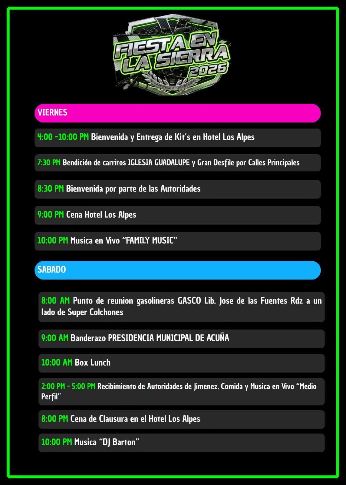 FIESTA EN LA SIERRA