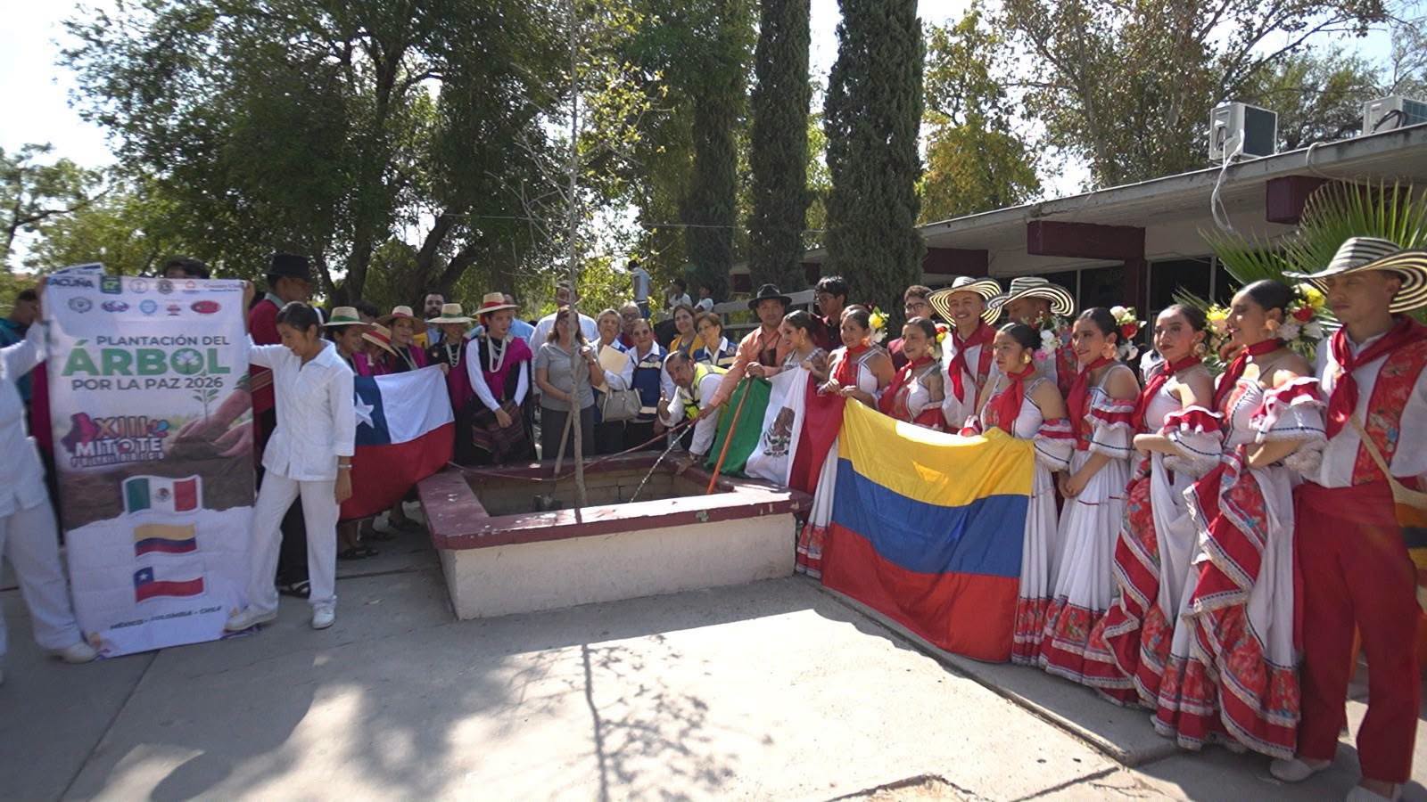PLANTAN ÁRBOL POR LA PAZ 2026 EN EL MARCO DEL FESTIVAL INTERNACIONAL DEL FOLKLOR ACUÑA 2026