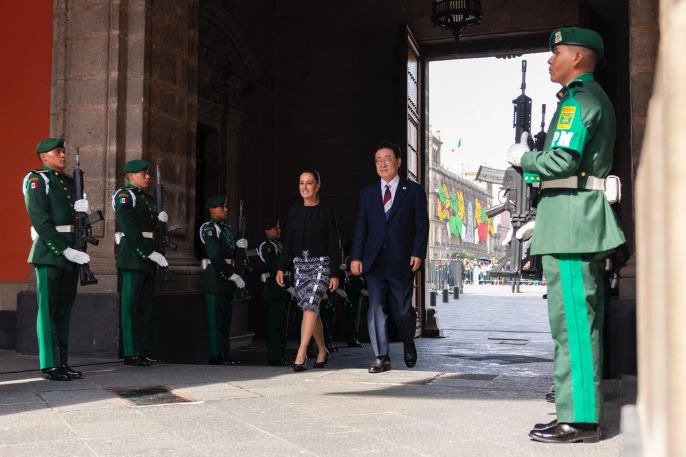 PRESIDENTA CLAUDIA SHEINBAUM RECIBE EN PALACIO NACIONAL A SU HOMÓLOGO DE LA REPÚBLICA DE COREA, LEE JAE-MYUNG
